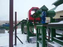 Линия сортировки бревен с металлоискателем